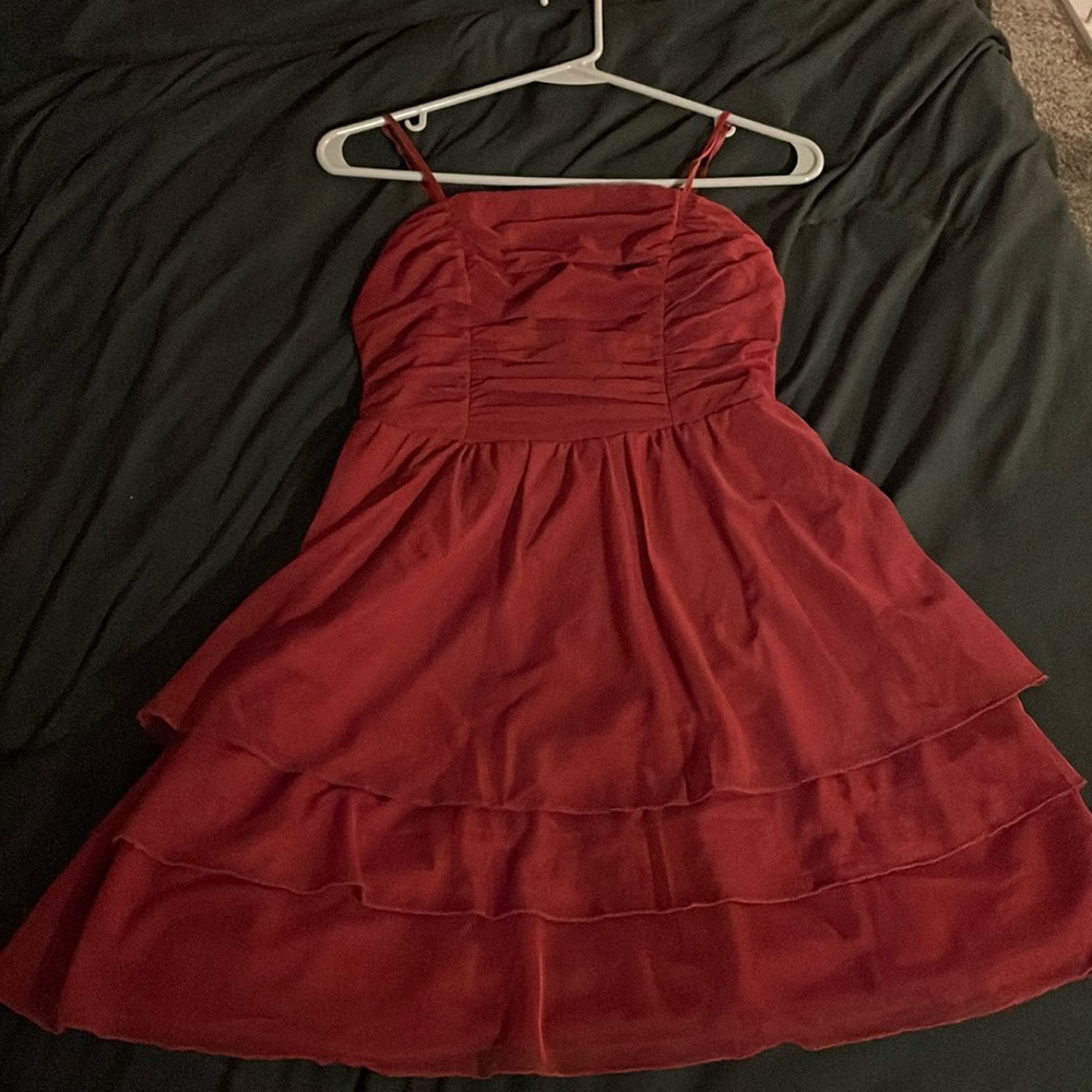 Hiney and Rosie Maroon midi dress